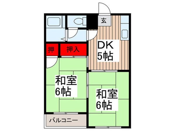 第２コ－ポジュンの物件間取画像